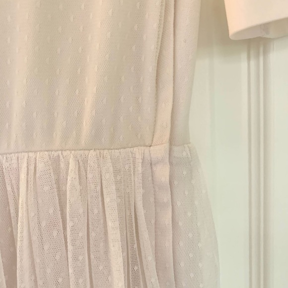 DIVIDED SHEER SWISS DOT MIDI DRESS TULLE SIZE 8 NWOT - Picture 5 of 14